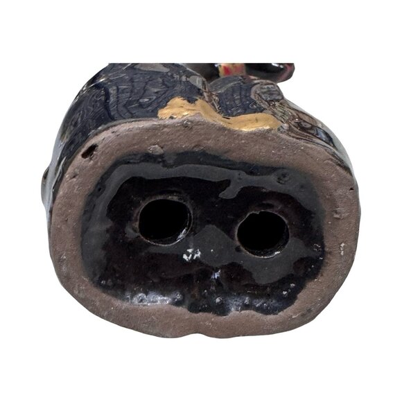 Vintage Black Cat Ceramic Salt & Pepper Joined Shakers Double-Sided Mid-Century - Picture 4 of 8